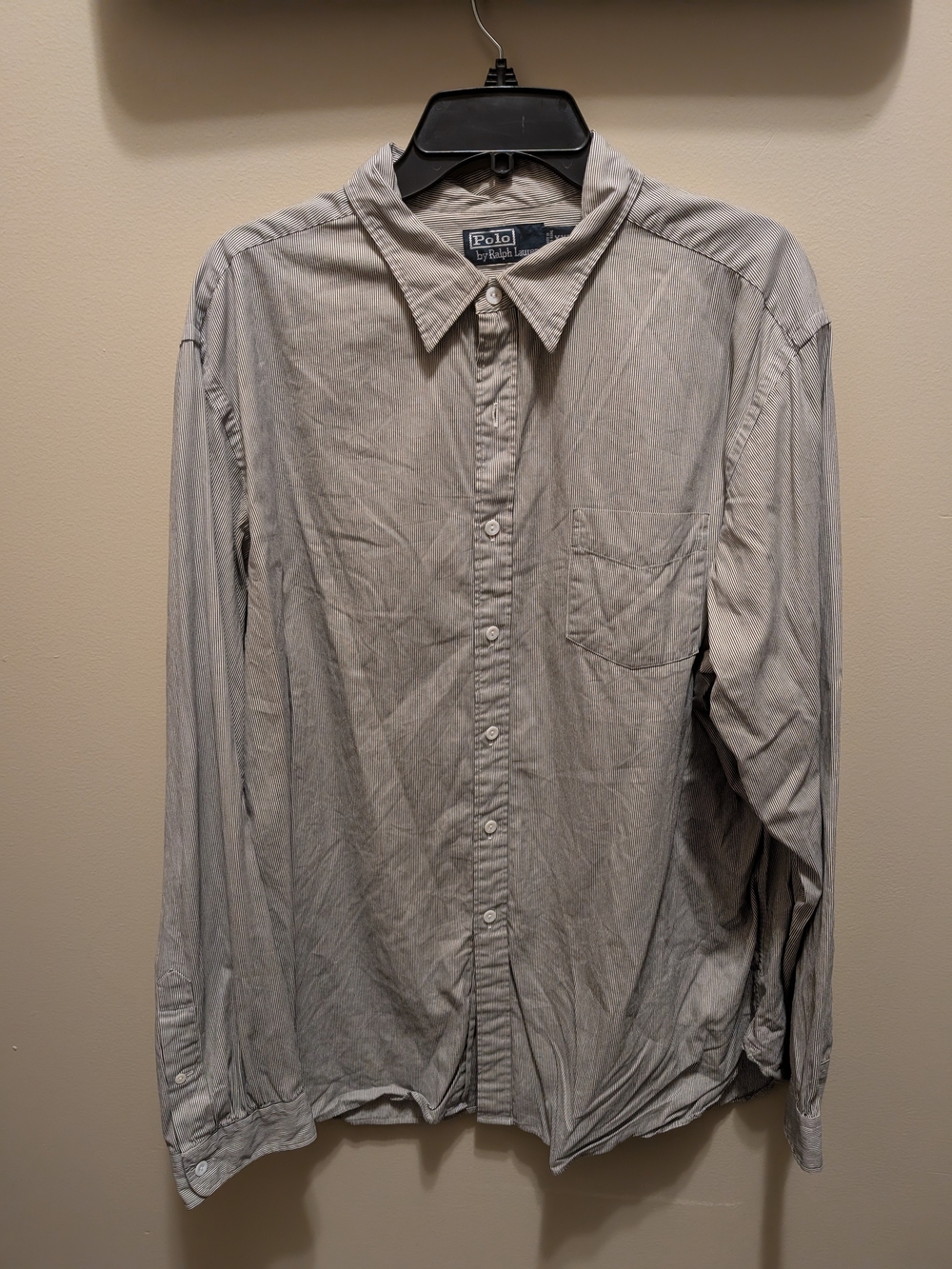 Ralph Lauren Polo Light Gray Button-Down Shirt